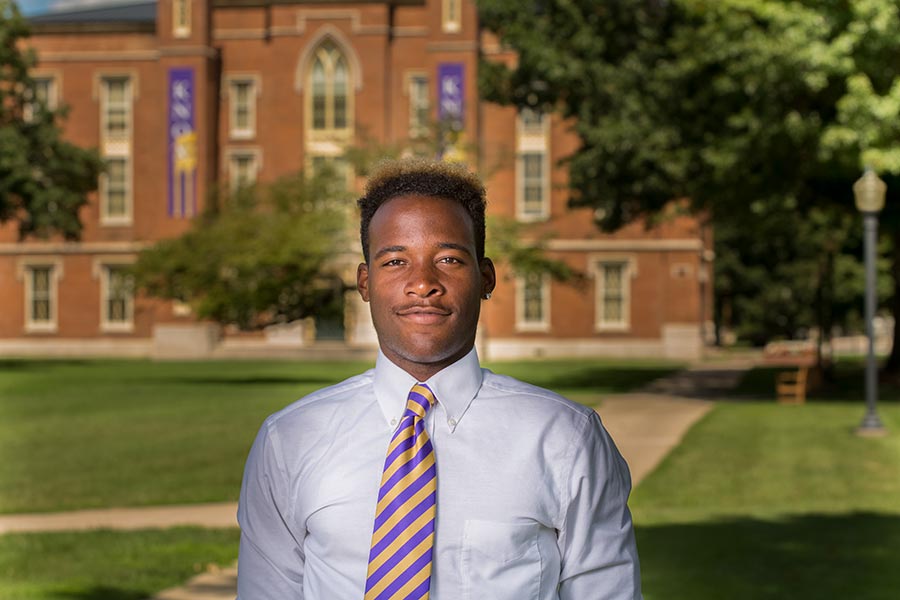 Kendall Davidson '18 is a captain of men’s soccer team, with his position floating between left bank and left mid.